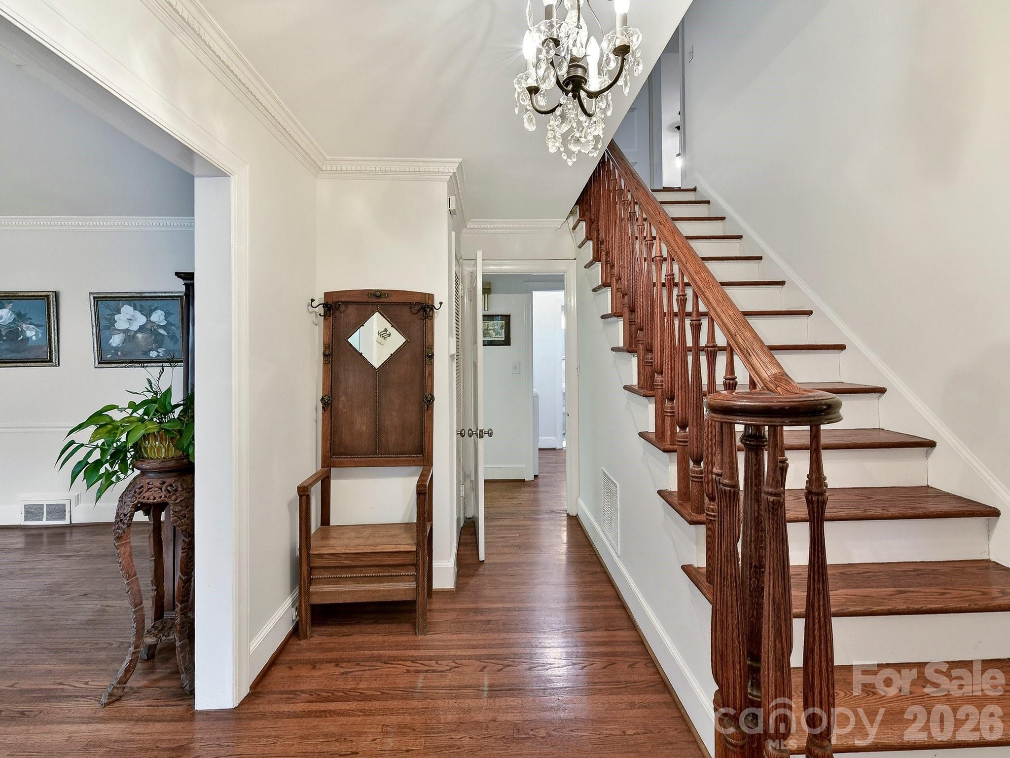 1535 Providence Road Charlotte, NC 28207 - Photo 23 of 42 a view of entryway and hall with wooden floor