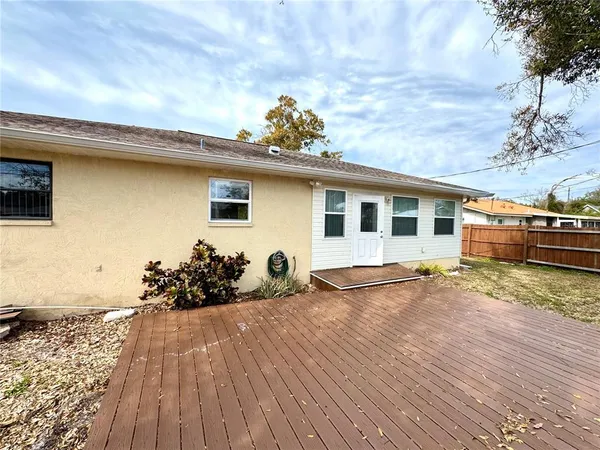 a view of a house with wooden floor