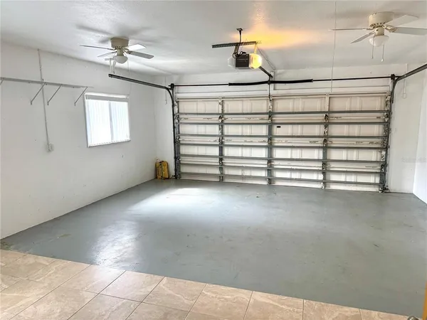 a view of a garage