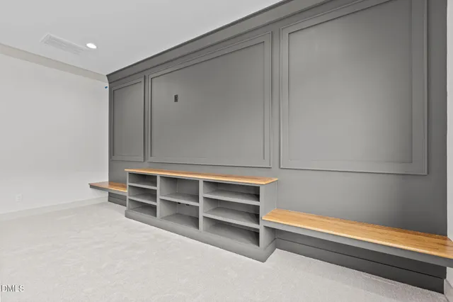 an aerial view of a swimming pool