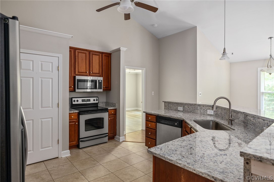1305 Eastham Road Bumpass, VA 23024 - Photo 19 of 49 Kitchen with hanging light fixtures, stainless ste