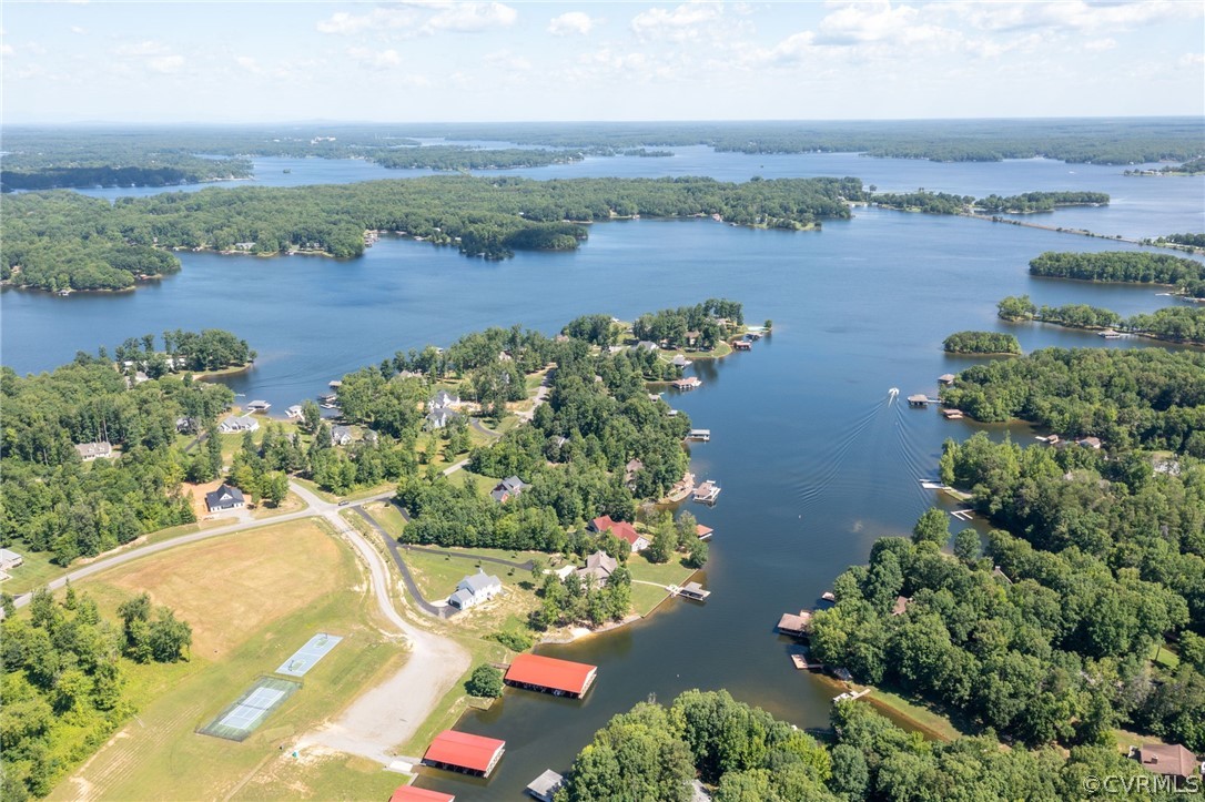 1305 Eastham Road Bumpass, VA 23024 - Photo 45 of 49 Drone / aerial view with a water view