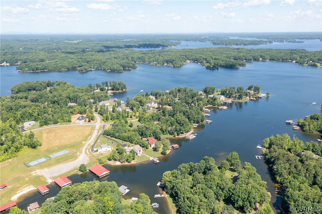 1305 Eastham Road Bumpass, VA 23024 - Photo 46 of 49 Drone / aerial view featuring a water view