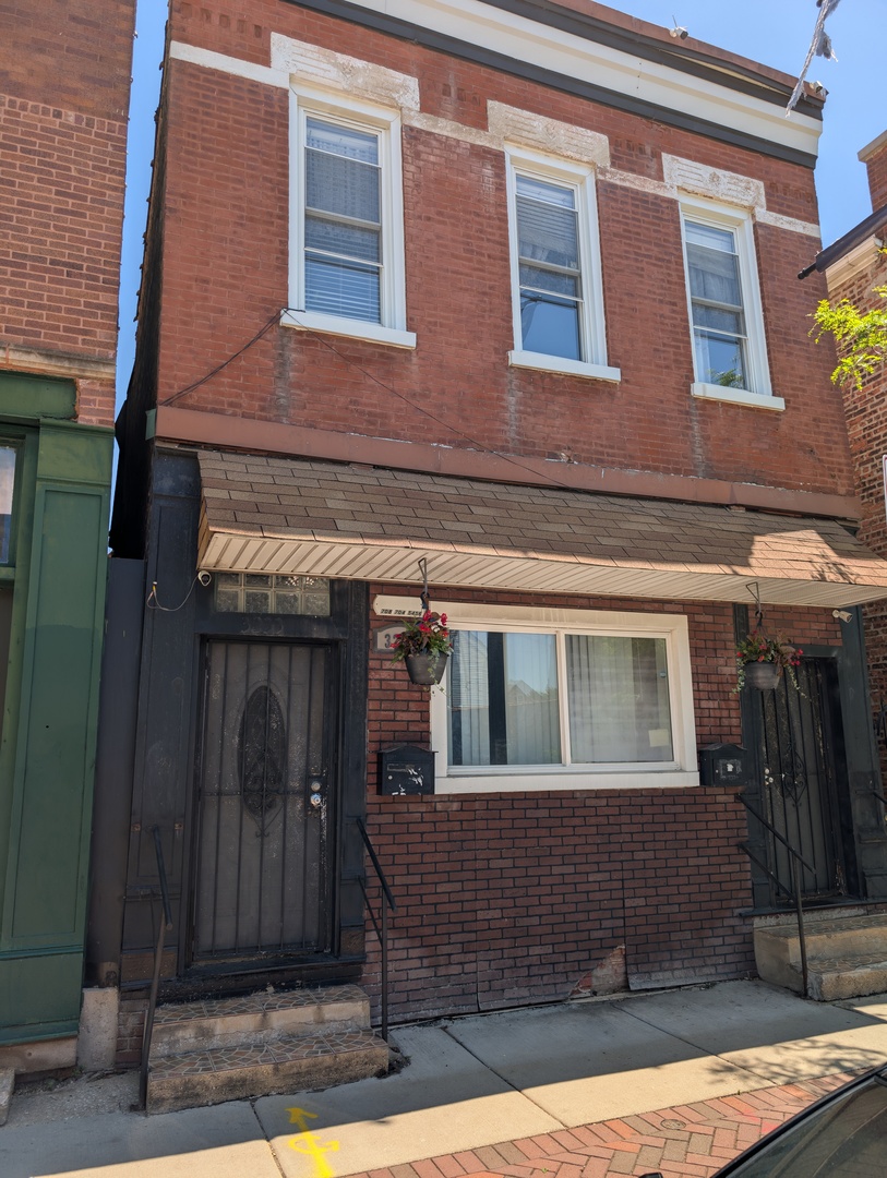 a front view of a house