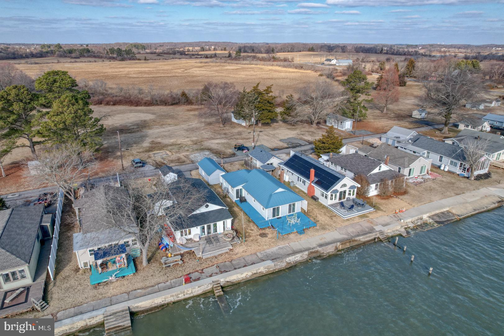 Blue roof and deck