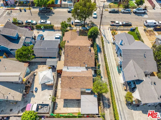 an aerial view of a city with lots of residential buildings