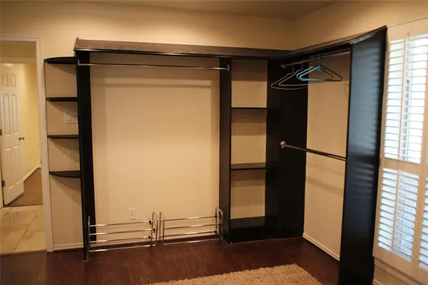 a close view of closet
