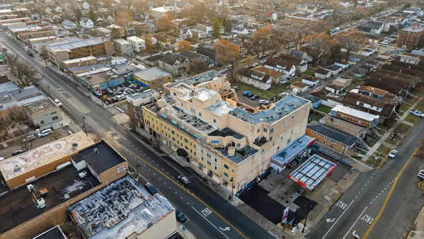 an aerial view of multiple house