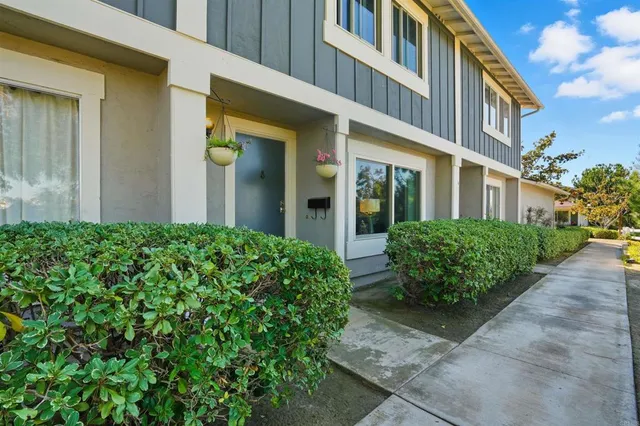 a view of a building with garden