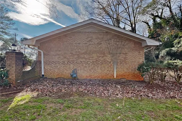 a backyard of a house