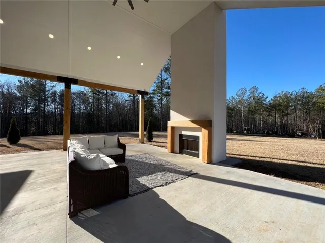 a view of a house with a street