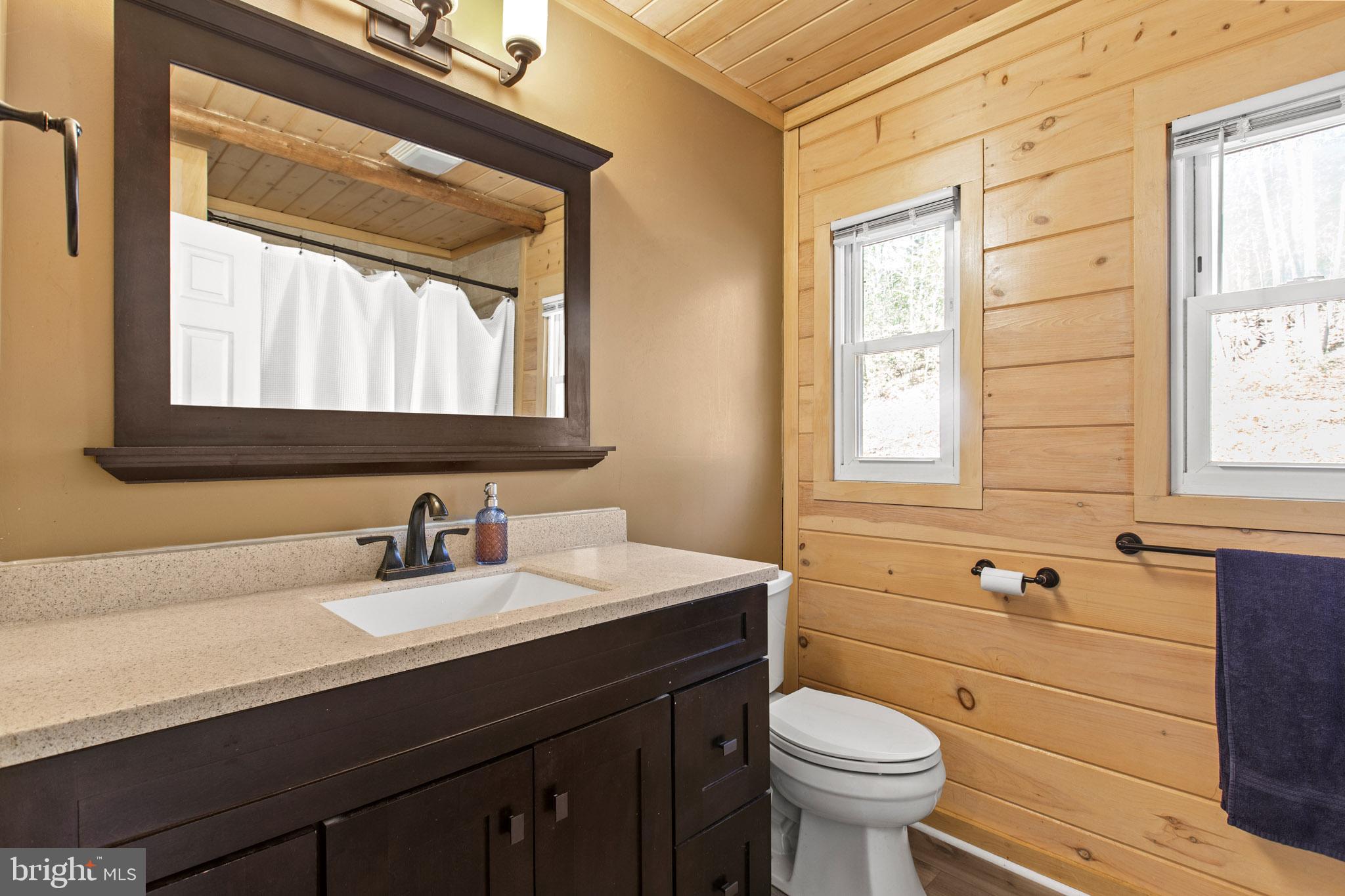 12646 High Sierra Road Lusby, MD 20657 - Photo 11 of 36 a bathroom with a sink a toilet and a mirror