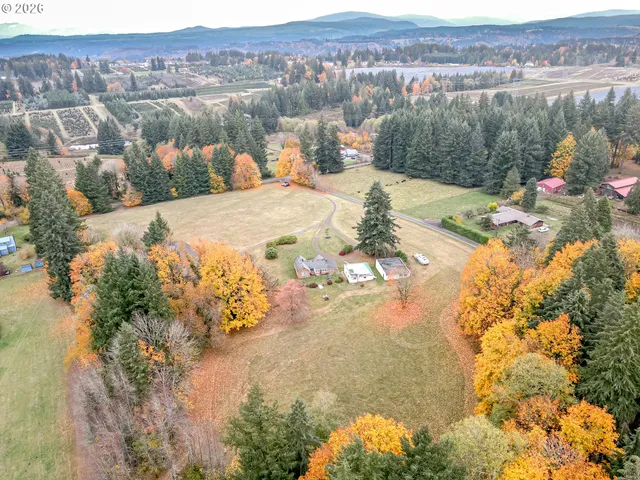 a view of city and mountain