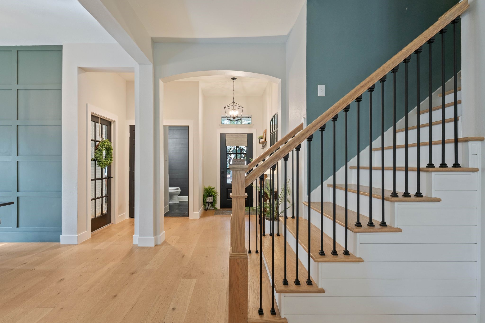 2408 Hollowbrook Lane Conroe, TX 77384 - Photo 31 of 49 View of the newly renovated stairway leading up to the game room