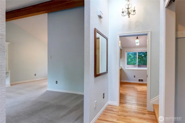 a view of a hallway with interior of the house