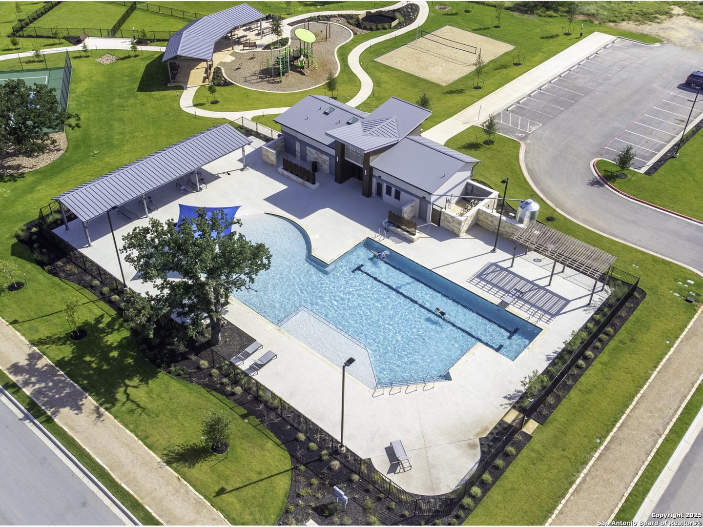 125 Slenderleaf Marble Falls, TX 78654 - Photo 31 of 49 an aerial view of a house with a swimming pool