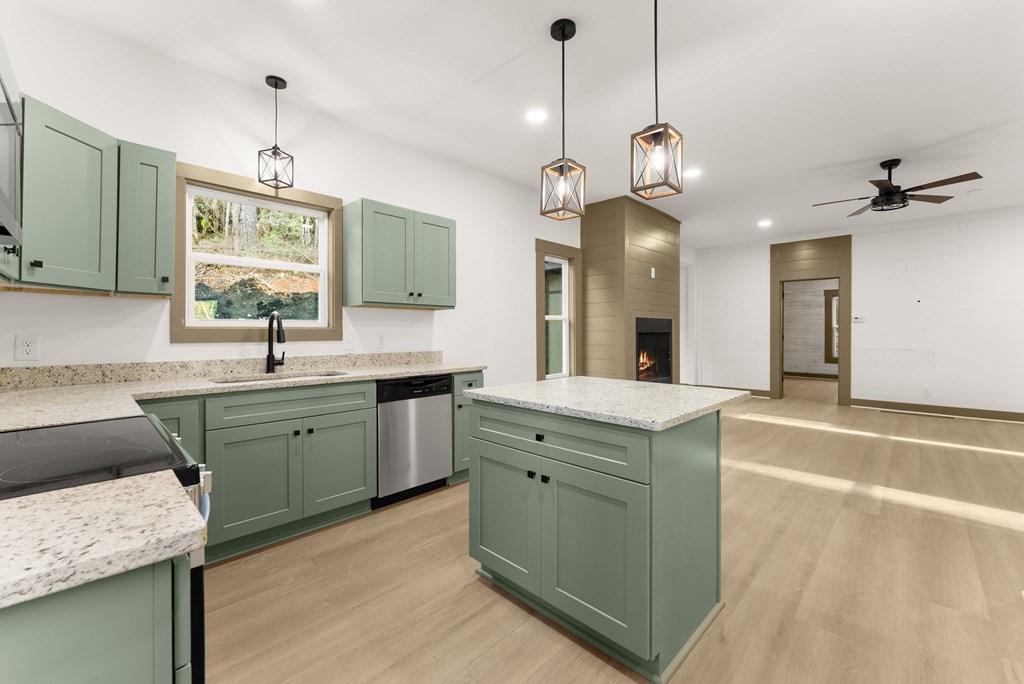 1410 Sky Lake Road Sautee Nacoochee, GA 30571 - Photo 25 of 37 a kitchen with a sink stove and refrigerator