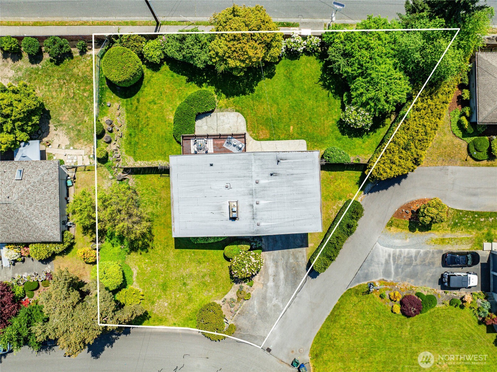 9114 207th Place Southwest Edmonds, WA 98026 - Photo 35 of 36 an aerial view of a house with a swimming pool