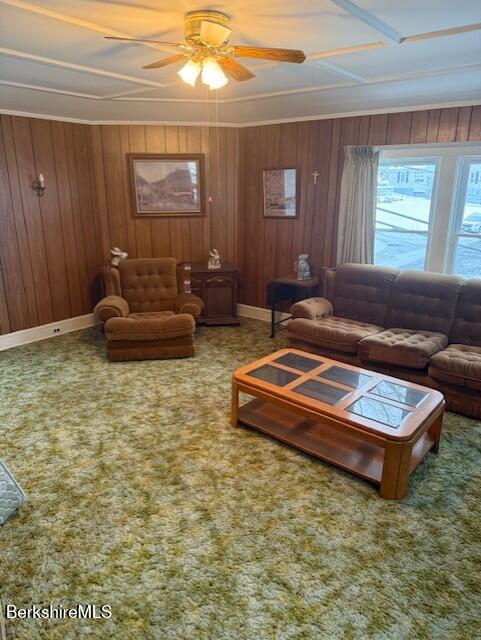 244 Walnut Street, Unit 3 North Adams, MA 01247 - Photo 1 of 5 a living room with furniture and a potted plant