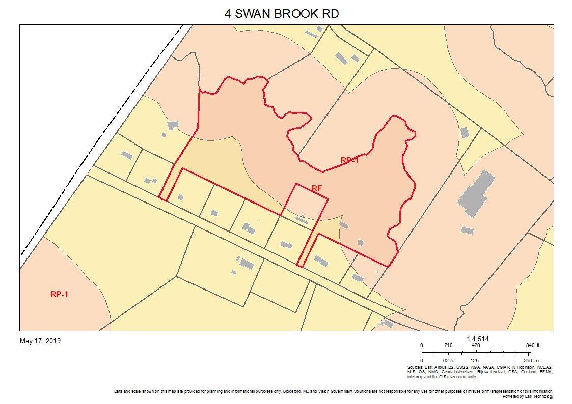 4 Swan Brook Road Biddeford, ME 04005 - Photo 3 of 4 4 Swan Brook Rd, Zoning Map