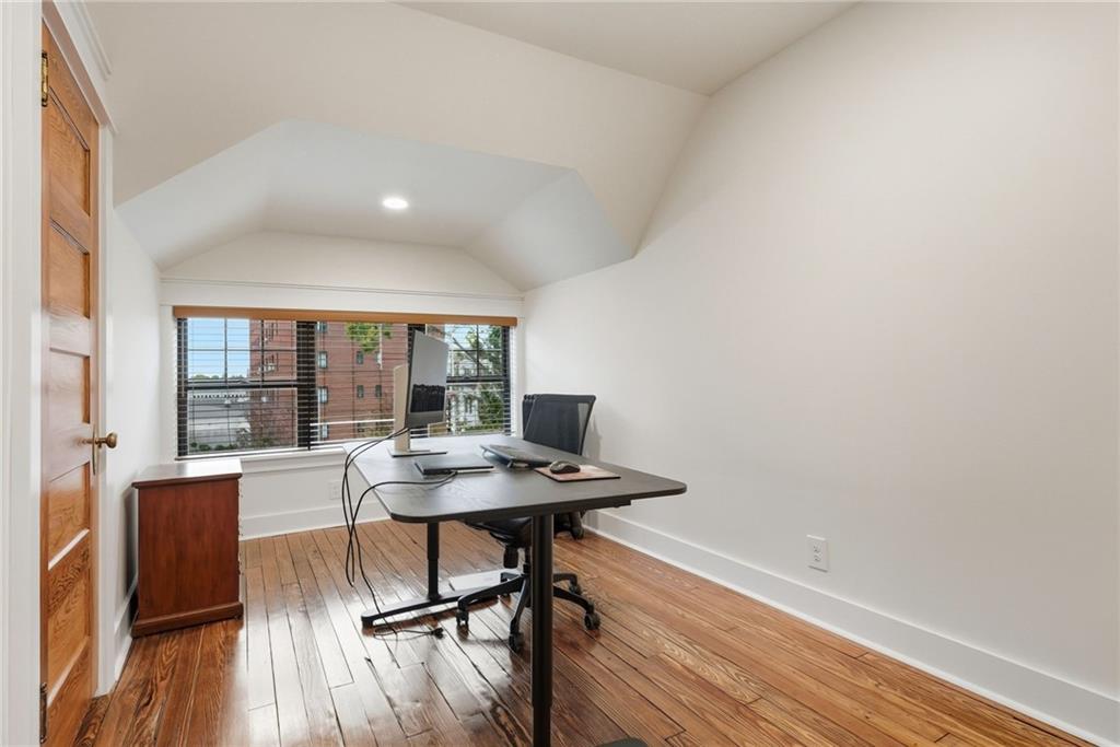4749 Wallingford Street Pittsburgh, PA 15213 - Photo 41 of 49 a view of a workspace with furniture and wooden floor