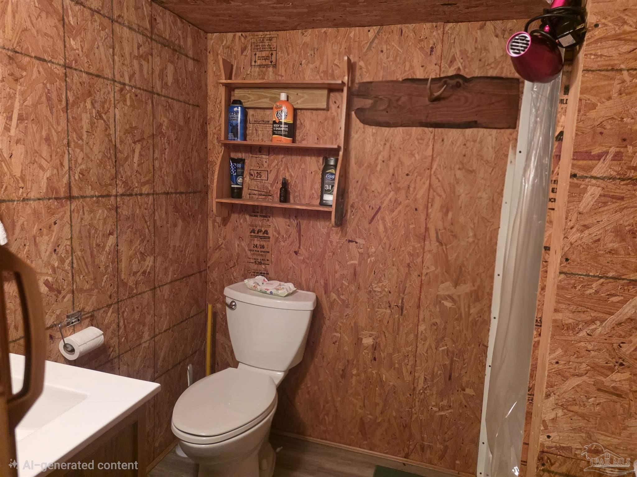 0 Mixonville Road McKenzie, AL 36456 - Photo 32 of 35 a white toilet sitting next to a shower curtain