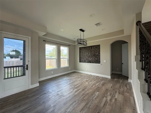 a view of livingroom with hardwood floor and window