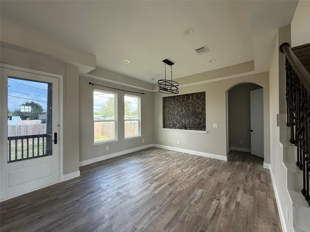 a view of livingroom with hardwood floor and window