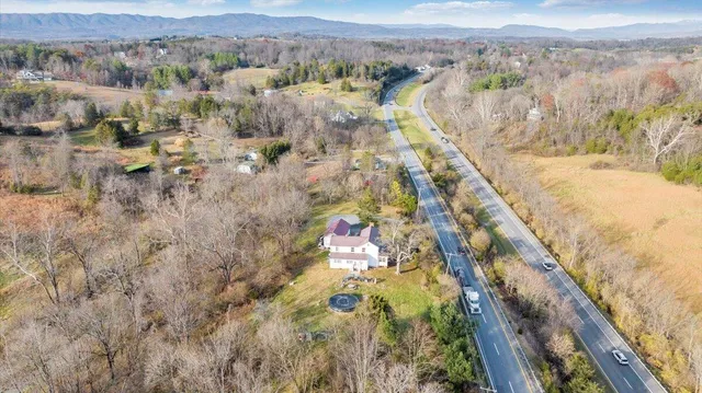 a view of city and mountain