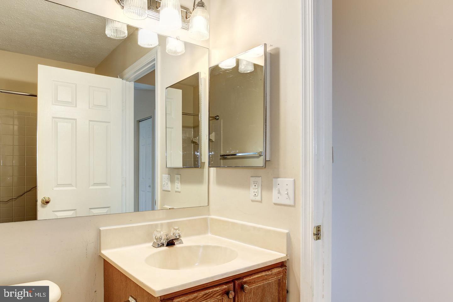 2106 Whitehall Road, Unit 2D Frederick, MD 21702 - Photo 30 of 33 a bathroom with a sink a mirror and a shower