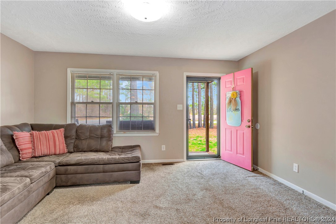 527 Old Allenton Road Lumberton, NC 28358 - Photo 6 of 20 a living room with furniture and a floor to ceiling window