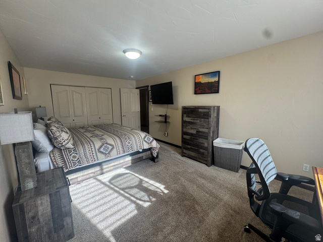 3439 Westwater Road Moab, UT 84532 - Photo 49 of 64 Carpeted bedroom featuring a closet and baseboards