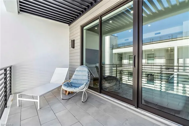 a outdoor view with a sitting space