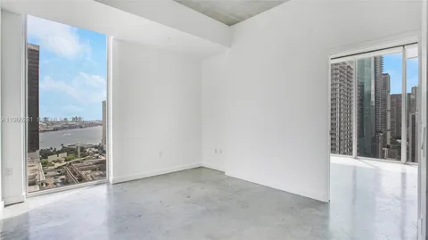 an empty room with a window