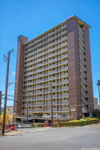 a front view of a building