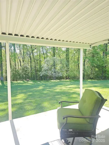 a living room with a big yard