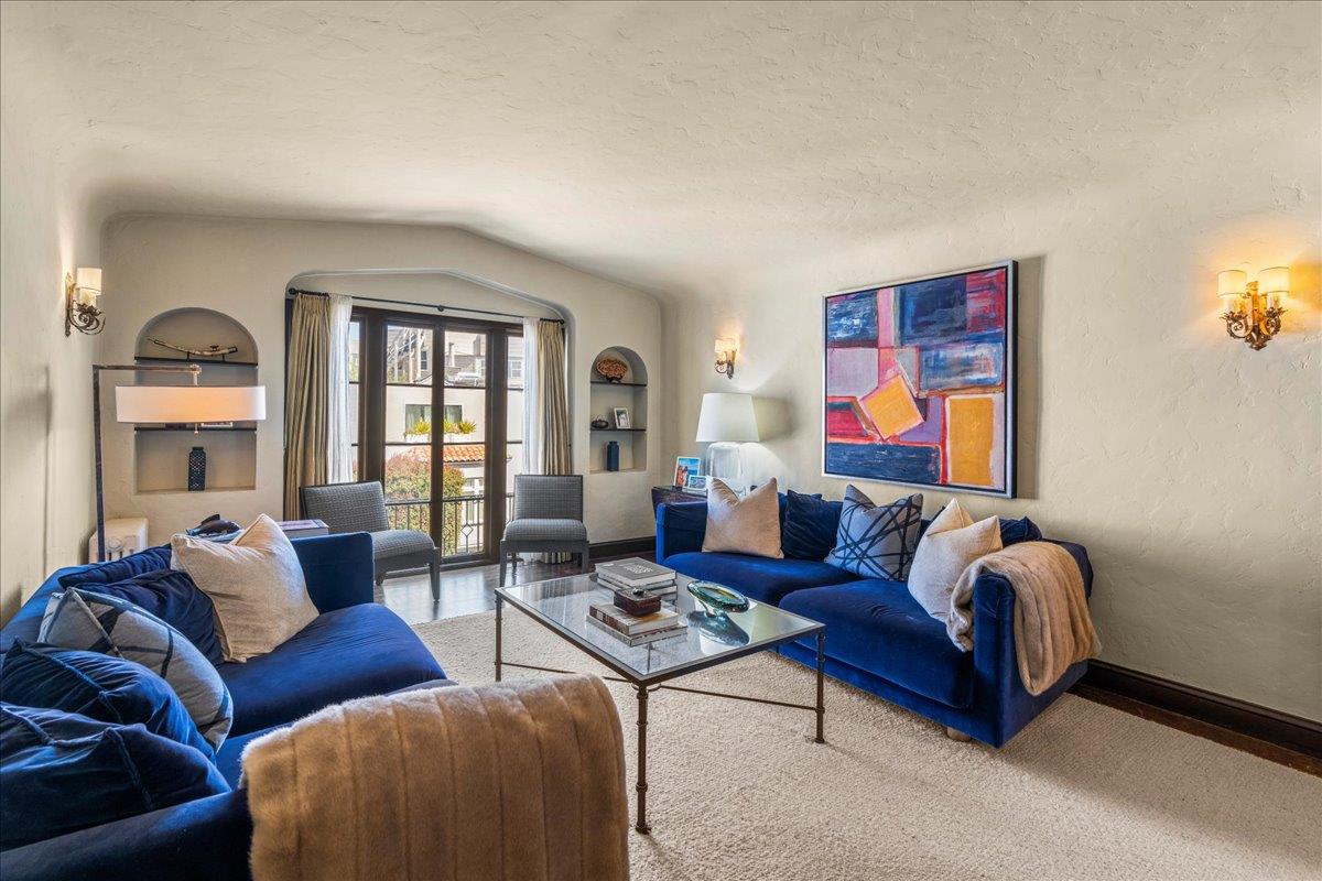 15 Rico Way, Unit 3 San Francisco, CA 94123 - Photo 10 of 46 a living room with furniture ceiling fan and a window