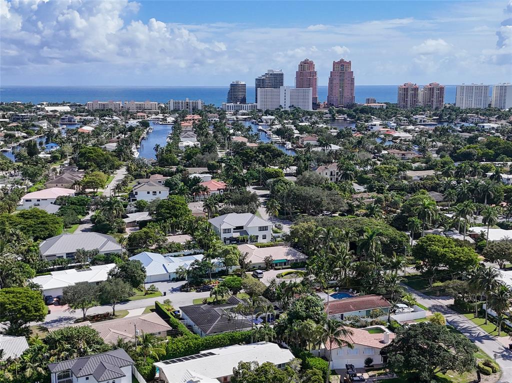 2517 Northeast 26th Terrace Fort Lauderdale, FL 33305 - Photo 41 of 42 an aerial view of a city with lots of residential buildings