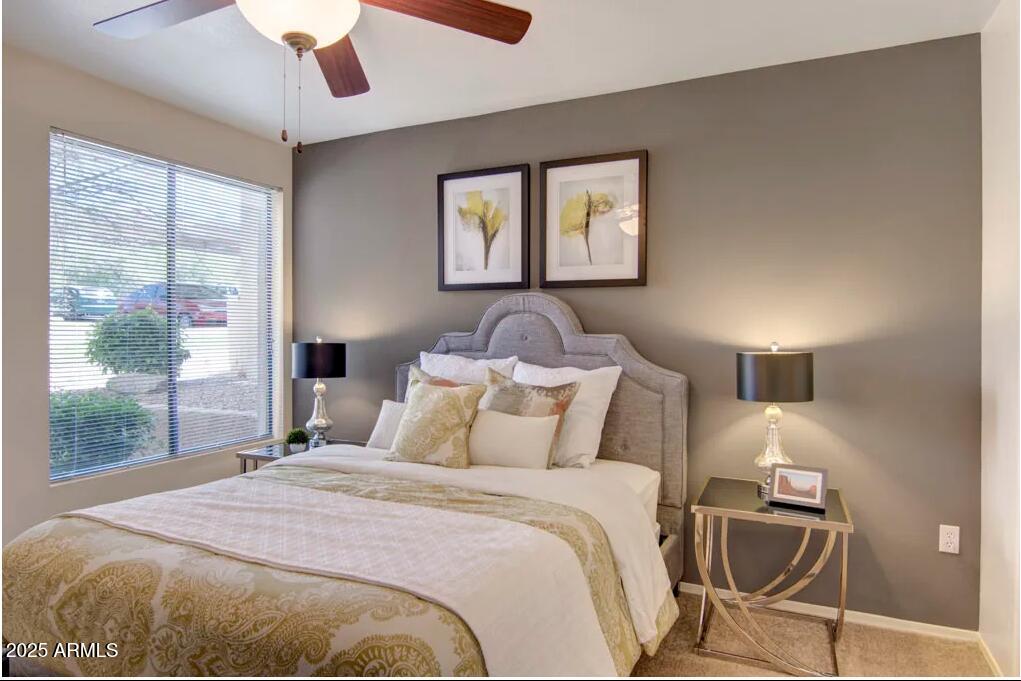1550 East Thunderbird Road, Unit B2 Phoenix, AZ 85022 - Photo 5 of 12 a bedroom with a bed and window