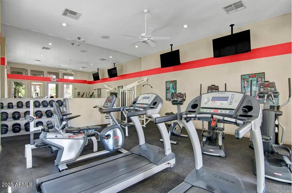 1550 East Thunderbird Road, Unit B2 Phoenix, AZ 85022 - Photo 8 of 12 a room with gym equipment and a large window