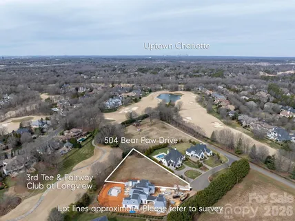 an aerial view of multiple house