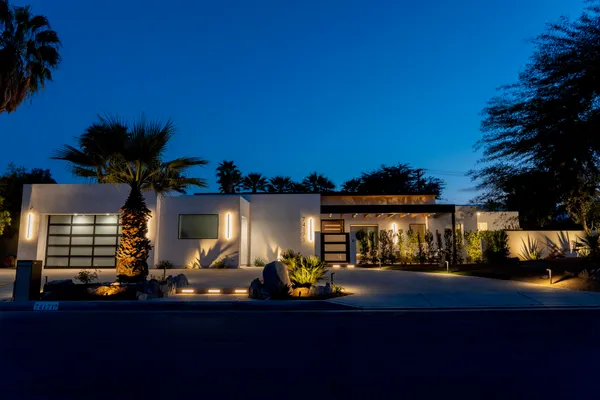 a view of a house with a patio