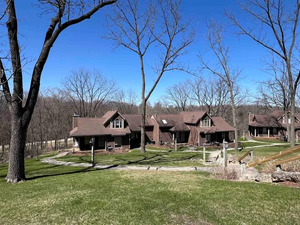 a view of backyard with green space