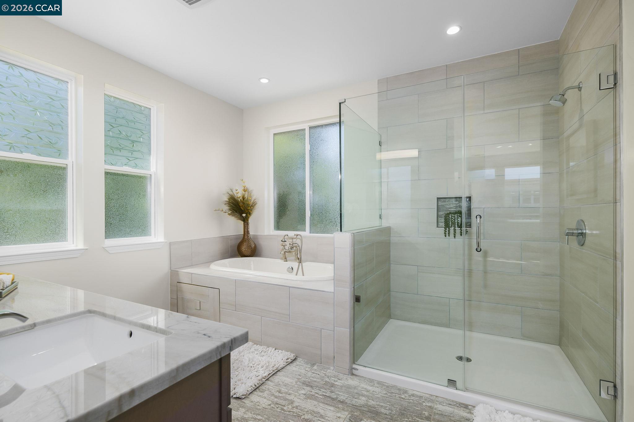 208 Valley View Place El Sobrante, CA 94803 - Photo 29 of 31 a bathroom with a sink a toilet and shower