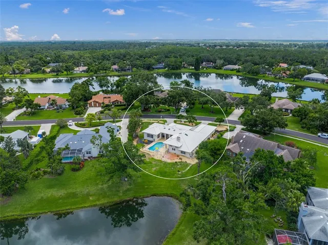 an aerial view of multiple house