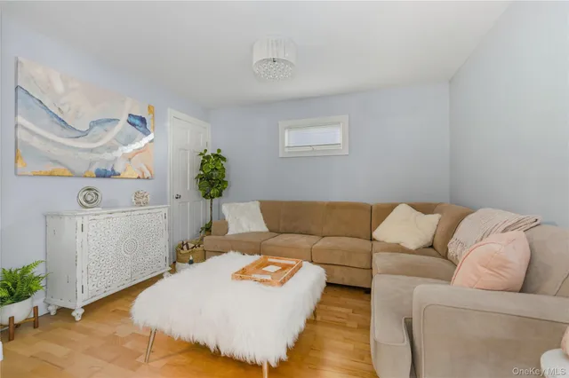 a living room with furniture and a couch