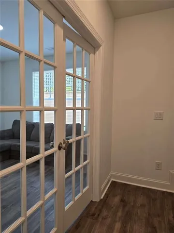 a view of a livingroom with a couch