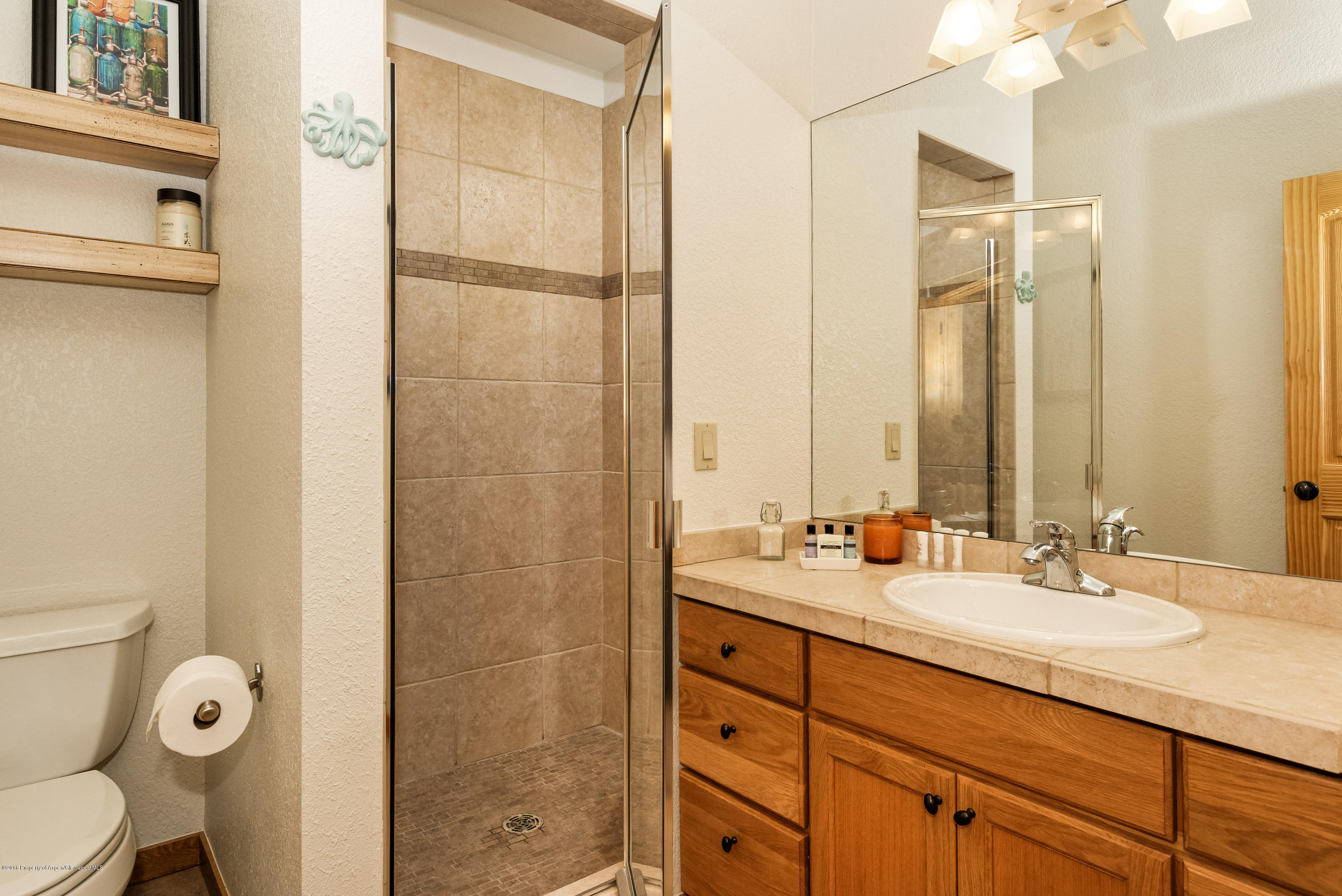 357 Sopris Circle Basalt, CO 81621 - Photo 18 of 24 a bathroom with a double vanity sink toilet and shower