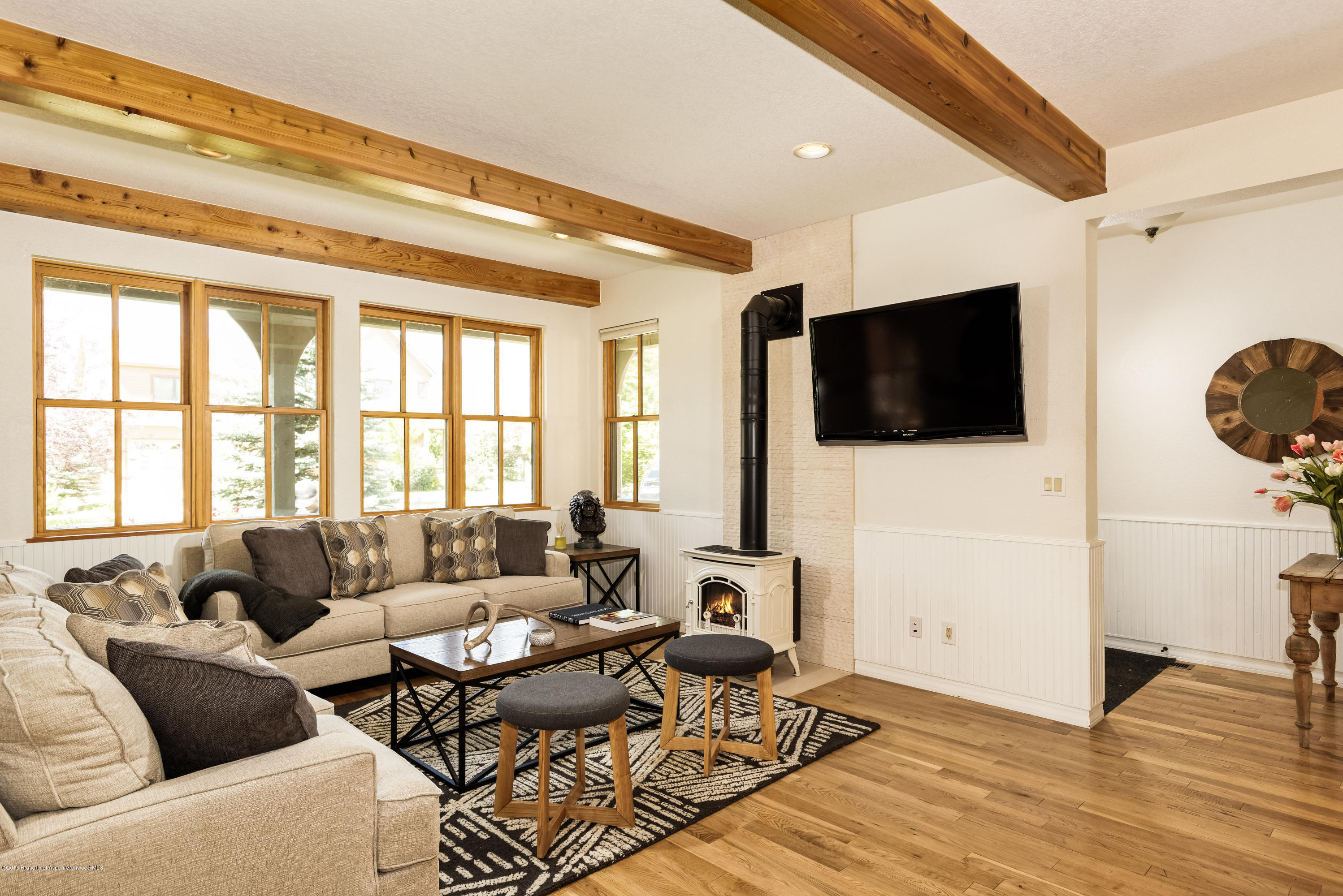 357 Sopris Circle Basalt, CO 81621 - Photo 6 of 24 a living room with furniture and a flat screen tv