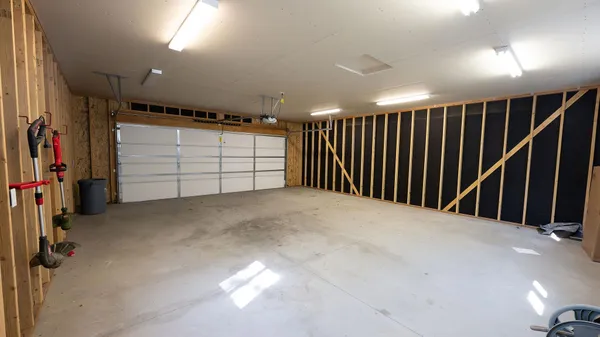 a view of a garage